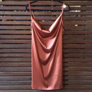 Satin, mini slip dress